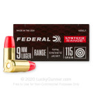 9mm - 115 Grain Total Synthetic Jacket (TSJ) - Federal American Eagle - 500 Rounds