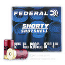 12 Gauge - 1-3/4" 15 Pellet #4 Buckshot - Federal Shorty Shotshell - 10 Rounds