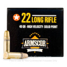 22 LR - 40 Grain High Velocity Solid Point - Armscor Precision - 5000 Rounds
