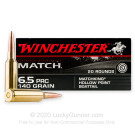 6.5 PRC - 140 Grain HPBT MatchKing - Winchester Match - 20 Rounds