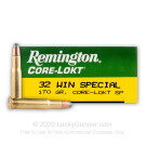 32 Winchester Special - 170 gr SP - Remington Core-Lokt - 20 Rounds