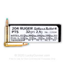 204 Ruger - 32 Grain PTS Ballistic Tip - Sellier & Bellot - 20 Rounds