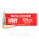 308 - 168 Grain Open Tip - Winchester USA Ready - 20 Rounds