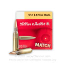 338 Lapua Magnum - 250 Grain HPBT MATCH - Sellier & Bellot - 10 Rounds