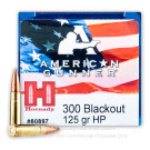 300 AAC Blackout - 125 Grain HP Match - Hornady American Gunner - 50 Rounds