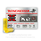 20 ga - 2-3/4" Steel Shot Game and Target Load - 3/4 oz -  #6 - Winchester Super X - 250 Rounds