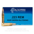 223 Rem - 55 Grain BlitzKing - ADI World Class - 200 Rounds