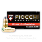 30 Luger - 93 gr SJSP - Fiocchi - 50 Rounds