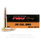 50 Cal BMG - 660 Grain FMJBT - PMC - 10 Rounds