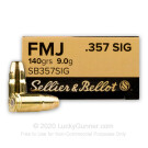 357 Sig - 140 Grain FMJ - Sellier Bellot - 1000 Rounds