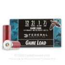 12 Gauge - 2-3/4" 1oz. #7.5 Shot - Federal Game Load Upland - 250 Rounds