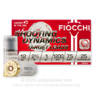 12 ga - 2-3/4" - 1 oz #7.5 Lead Shot - Fiocchi - 250 Round Case