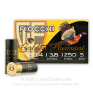 12 Gauge - 2-3/4" 1-3/8 oz. #5 Nickel Plated Lead Shot - Fiocchi Golden Pheasant - 25 Rounds