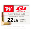 22 LR - 36 gr CPHP - Winchester - 3,330 Rounds