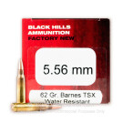 5.56 NATO - 62 Grain Barnes TSX HP - Black Hills Ammunition - 50 Rounds