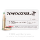 5.56x45 - 62 Grain FMJ M855 - Winchester - 1000 Rounds