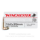 7.62x39mm - 123 Grain FMJ - Winchester USA - 200 Rounds