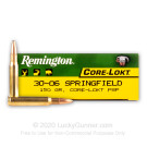 30-06 - 150 gr PSP - Remington Core-Lokt - 20 Rounds