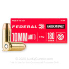 10mm Auto - 180 Grain FMJ - Federal American Eagle - 50 Rounds