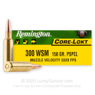 300 WSM - 150 Grain PSP - Remington Core-Lokt - 20 Rounds