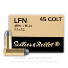 45 Long Colt - 250 gr - LFN - Sellier & Bellot - 600 Rounds