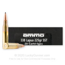 338 Lapua Magnum - 225 Grain SST - Ammo Inc. - 20 Rounds