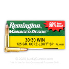 30-30 - 125 Grain Core-Lokt SP - Remington Managed-Recoil - 20 Rounds
