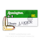 9mm - 124 gr MC - Remington UMC - 500 Rounds