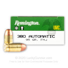 380 Auto - 95 Grain MC - Remington UMC - 50 Rounds