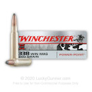 338 Winchester Magnum - 200 Grain Power Point - Winchester Super-X - 20 Rounds