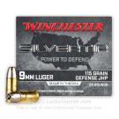 9mm - 115 Grain JHP - Winchester Silvertip - 200 Rounds