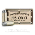 45 Long Colt - 250 Grain RNFP - Black Hills - 50 Rounds