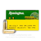 45 Long Colt - 250 Grain LRN - Remington Performance Wheel Gun - 50 Rounds