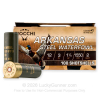 12 Gauge - 3" 1-1/5oz. #2 Steel Shot - Fiocchi Arkansas Steel - 100 Rounds