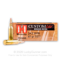 243 Win - 87 Grain SST - Hornady Custom Lite - 20 Rounds