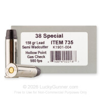 38 Special - 158 Grain LSWHPGC - Underwood - 20 Rounds