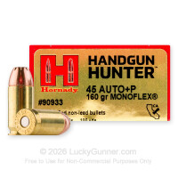 45 ACP - +P 160 Grain MonoFlex - Hornady Handgun Hunter - 20 Rounds