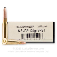 6.5 Japanese - 139 Grain SPBT - Bannerman - 20 Rounds