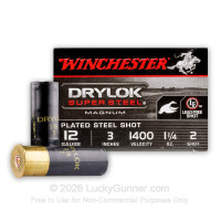 12 Gauge - 3" DryLok Super Steel #2 Shot - Winchester - 25 Rounds