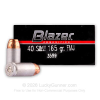 40 S&W - 165 Grain FMJ - Blazer - 50 Rounds 