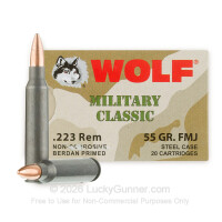 223 Rem - 55 gr FMJ - Wolf WPA MC - 20 Rounds