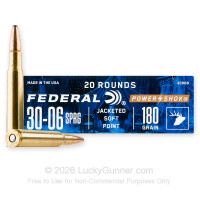 30-06 - 180 gr SP - Federal Power-Shok - 200 Rounds