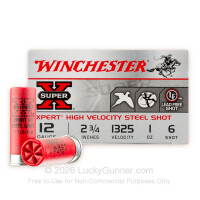 12 Gauge - 2-3/4" 1 oz #6 Steel Shot - Winchester Super-X Game Load - 25 Rounds