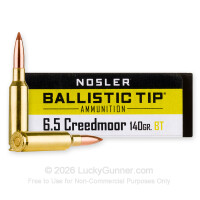 6.5 Creedmoor - 140 Grain Ballistic Tip - Nosler - 20 Rounds