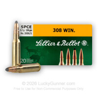308 - 150 Grain SPCE - Sellier & Bellot - 20 Rounds