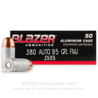 380 Auto - 95 Grain FMJ - Blazer - 1000 Rounds