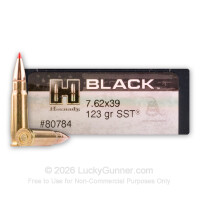 7.62x39 - 123 Grain Polymer Tip SST - Hornady BLACK - 20 Rounds