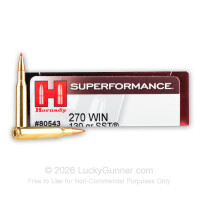 270 - 130 Grain SST - Hornady Superformance - 20 Rounds