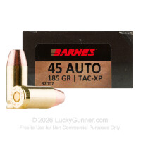 45 ACP - 185 Grain TAC-XP - Barnes VOR-TX - 20 Rounds