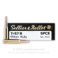 7x57mm Rimmed- 173 gr SPCE - Sellier & Bellot - 20 Rounds